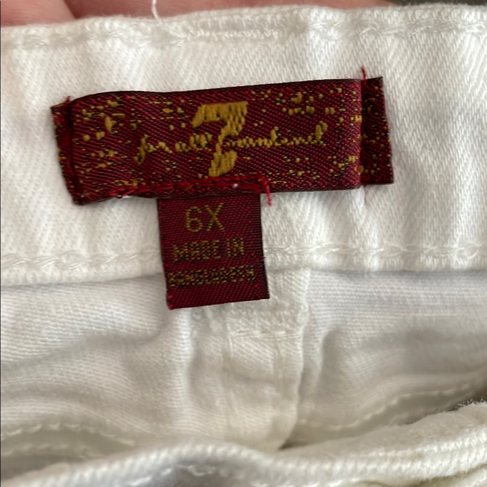 7 FOR ALL MANKIND UEC Girls Size 6X White Skinny Jeans - Picture 2 of 10
